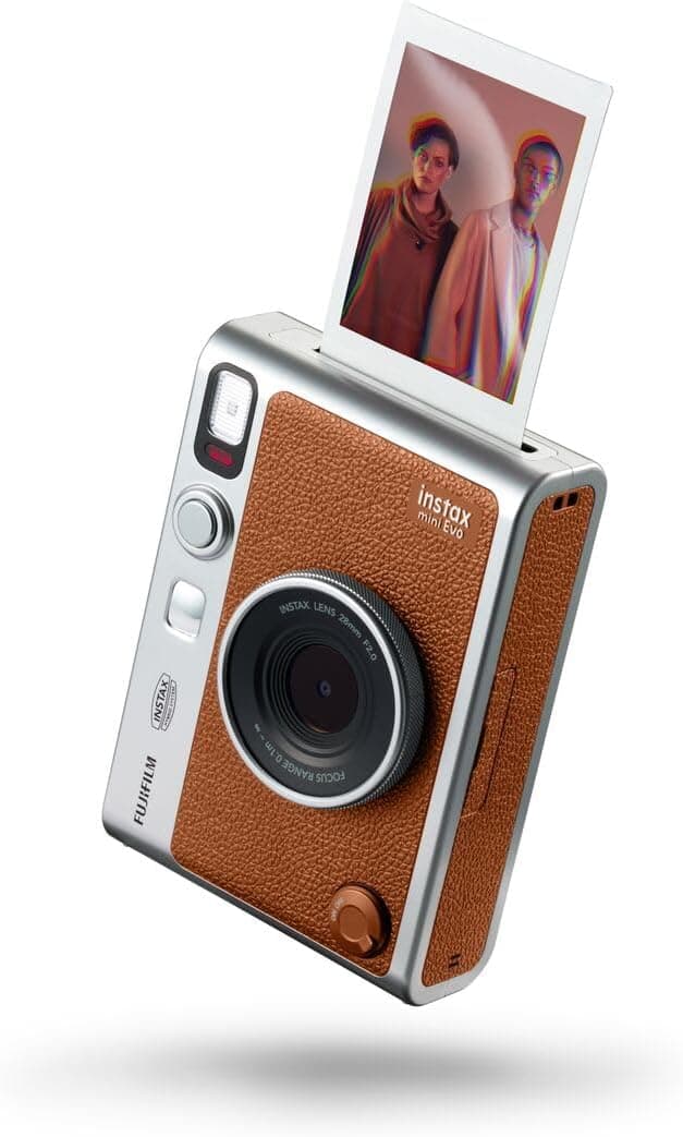 Shoot, Save & Print in Style – Instax Mini Evo (Brown) Hybrid Camera for Creators
